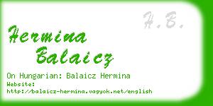 hermina balaicz business card